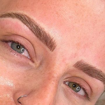 A finished brow treatment with softly defined shape